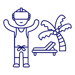 Vr Vacation 1 Illustration from UX Line Set