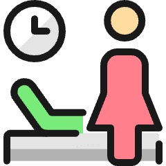 Medical Room Clock Woman Icon from Ultimate Colors Set
