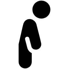 Standing Stooped 1 Icon from Ultimate Bold Set