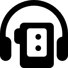 Walkman Headphones Icon from Ultimate Bold Set