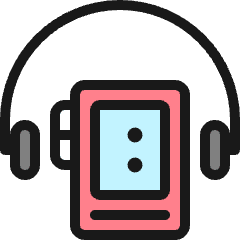 Walkman Headphones Icon from Ultimate Colors Set