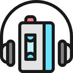 Walkman Heaphones 1 Icon from Ultimate Colors Set