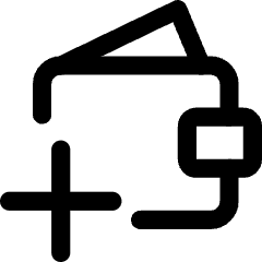 Wallet Add Plus Icon from Core Line Set