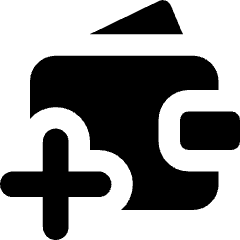 Wallet Add Plus Icon from Core Solid Set