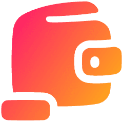 Wallet Remove Subtract Icon from Plump Gradient Set