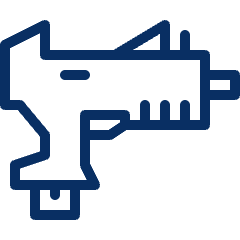 Gun Uzi Icon from Cyber Line Set