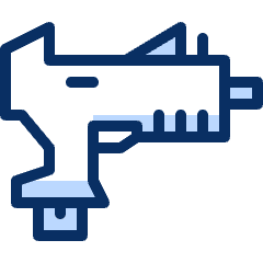 Gun Uzi Icon from Cyber Duotone Set