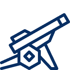 Military Mortar Icon from Cyber Line Set