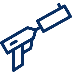 Pistol Silencer Icon from Cyber Line Set