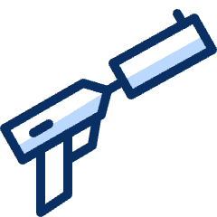 Pistol Silencer Icon from Cyber Duotone Set