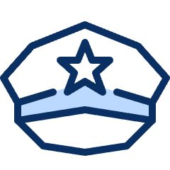 Police Cap Icon from Cyber Duotone Set