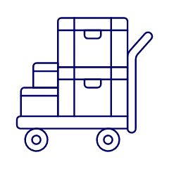 Boxes Cart 2 Illustration from UX Line Set