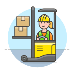 Forklift Man 4 Illustration from UX Colors Set