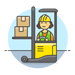 Forklift Man 6 Illustration from UX Colors Set