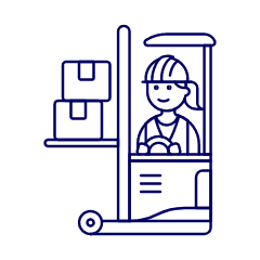 Forklift Man 4 Illustration from UX Line Set