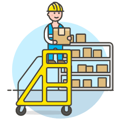 Package Worker 1 Illustration from UX Colors Set