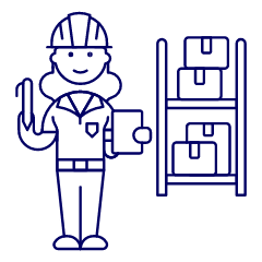 Warehouse Worker 1 2 Illustration from UX Line Set