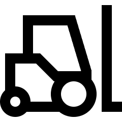 Forklift Icon from Sharp Line Set