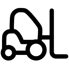 Forklift Icon from Plump Line Set