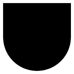 Warp Arc Lower Icon from Sharp Solid Set