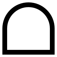 Warp Arc Upper Icon from Sharp Line Set