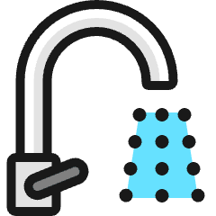 Water Fountain Jet Icon from Ultimate Colors Set