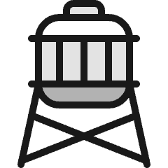 Water Protection Tower Icon from Ultimate Colors Set