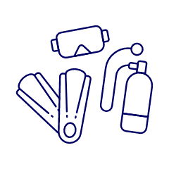 Scuba Diving 1 Illustration from UX Line Set