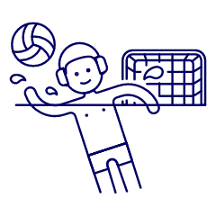 Sports Water Volleyball 4 Illustration from UX Line Set