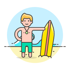 Surfing 1 Illustration from UX Colors Set