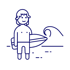 Surfing 13 Illustration from UX Line Set