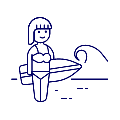 Surfing 14 Illustration from UX Line Set