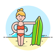 Surfing 2 Illustration from UX Colors Set