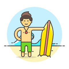 Surfing 5 Illustration from UX Colors Set