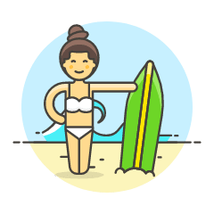 Surfing 6 Illustration from UX Colors Set