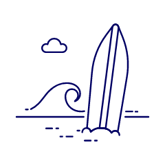 Surfing Illustration from UX Line Set