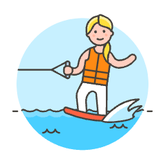 Wakeboarding 10 Illustration from UX Colors Set