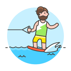 Wakeboarding 7 Illustration from UX Colors Set