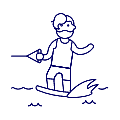Wakeboarding 7 Illustration from UX Line Set