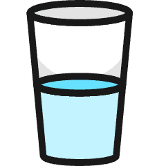 Water Glass Half Full Icon from Ultimate Colors Set