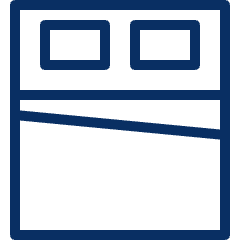 Bed Double Icon from Cyber Line Set