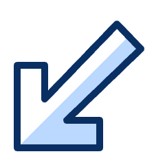 Direction Sign Down Left Icon from Cyber Duotone Set