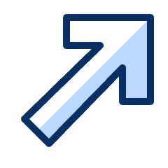Direction Sign UP Right Icon from Cyber Duotone Set