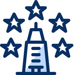 Five Stars Hotel Icon from Cyber Duotone Set
