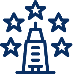 Five Stars Hotel Icon from Cyber Line Set