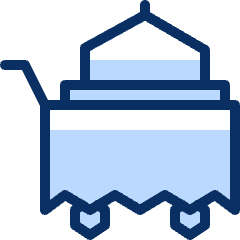 Food Service Cart Icon from Cyber Duotone Set