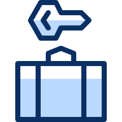 Luggage Key 1 Icon from Cyber Duotone Set