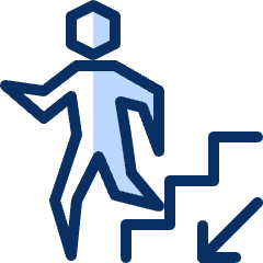 Staircase Down 1 Icon from Cyber Duotone Set