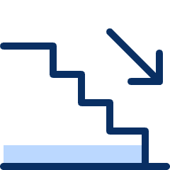 Staircase Down 2 Icon from Cyber Duotone Set