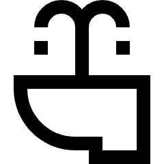 Bidet Icon from Sharp Line Set